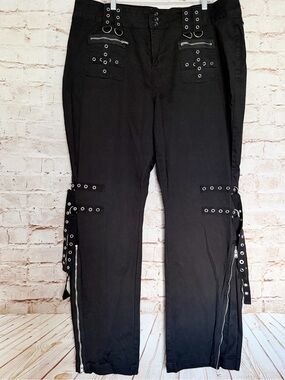 Hot Topic grommet loop canvas goth pants